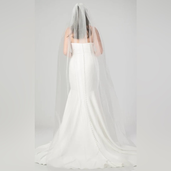 kennedy Blue Accessories - Raw Edge Cathedral Length Veil